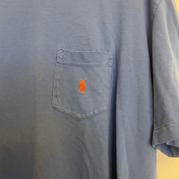 Men’s Polo T-Shirt. Color is Blue. Size Large - Picture 3 of 4